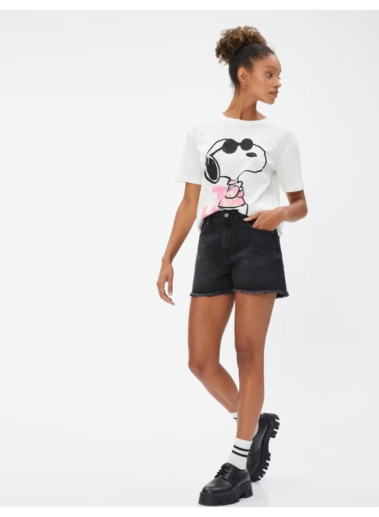 KOTON Cotton Denim Shorts Mini Pocket Detailed Cotton - Image 1